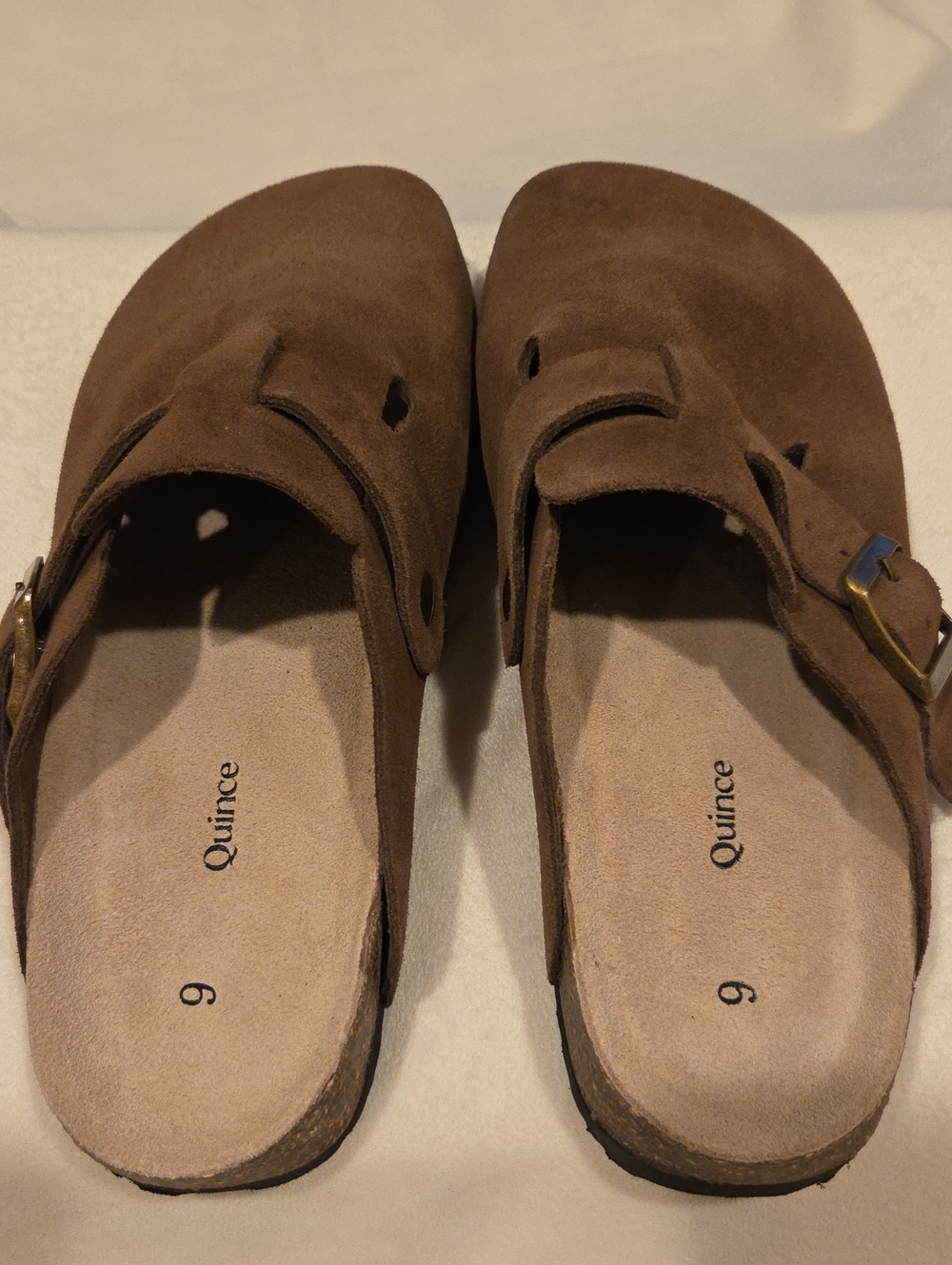 Quince Water Repellent Suede Clog Mule In Cafe - Picture 2 of 6